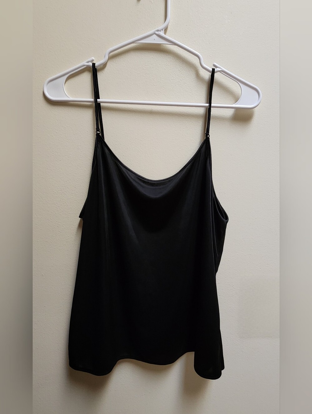 Vintage vassarette Black Spaghetti-Strap Camisole XL